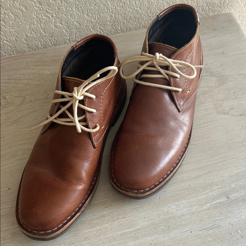 Reaction Kenneth Cole Tan Leather Boat Shoes